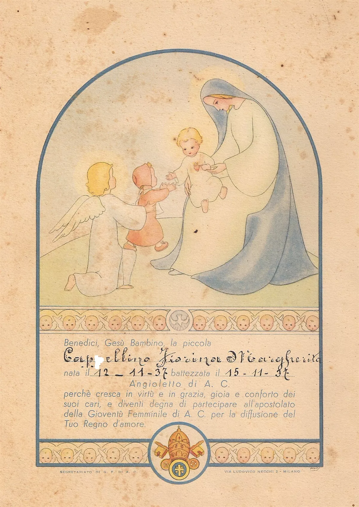 Comunità cristiana - Ricordo Battesimo